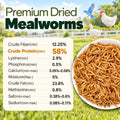 11LB Dried Mealworms for Chickens, Laying Hens, Ducks & Wild Birds