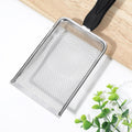 Eiodoni Stainless Steel Mesh Litter Shovel, Metal Non-Slip Black Handle Sifter, Fine Mesh Reptile Cleaner Scooper for Lizard Substrate, Reptile Terrarium Sand & Waste
