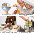 Awoo Paradise - Dog Lick Mat for Slow Feeding & Anxiety - Non-Slip Silicone Slow Feeder with Suction Cups - Dishwasher Safe Pet Dish for Grooming, Training, and Boredom Relief (Sky)