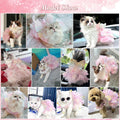 BAMY Butterfly Wings Dog Dress Summer Pet Wedding Skirt Lace Princess Tutu Cute Party Cat Outfit for Small Medium Dogs