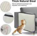 Cat Scratch Sofa Protector,Cat Scratching Couch Protector with 19.7''L*23.6''W Natural Sisal Cat Scratcher Mat for Protecting Couch Sofa Chair (Dark Grey/Right Hand)