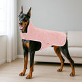 cyeollo Sherpa Dog Coat Reversible Dog Jackets for Large Dogs, Pink, 2XL