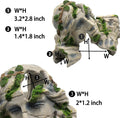 relaqcc Reptile Cave Hideout Tank Accessories Decorations, Aquarium Hideaway Cave Fish Tank Decorations for Amphibians, 