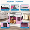 X-ZONE PET Dog Playpen, Puppy Cat Play Pen Portable Foldable Indoor/Outdoor Tent Crate Cage, Portable Pet Crate Small Size Pink 30''