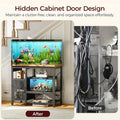 MAHANCRIS 40-50 Gallon Fish Tank Stand, Aquarium Stand with Power Outlet and Storage Cabinet, Heavy Duty Tank Stand Suit