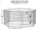 MidWest 30-Inch Exercise Pen, Single Door, 16 Sq Ft Play Area