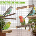 8 Pack Bird Perch, Natural Apple Wood Platforms, Hardwood Branches Cage Accessories for Parakeets, Cockatiels, Lovebirds