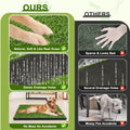 Dog Grass Pad with Tray, 23''X17'' Small Artificial Turf Grass Potty, Reusable Puppy Pee Pads for Dogs, Portable Dog Lit