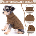 Dog Sweaters for Small Dogs Dog Clothes for Winter Solid Knitted Puppy Clothes Warm Chihuahua Sweater Turtleneck Pullove