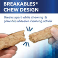 Breakables Clenz-A-Dent Rawhide Dental Chews, 15Ct (Small)