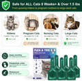 Topical Flea and Tick Product for Cats, 6 Doses, 0.8 mL Each, for Use Only as Directed on Product Label