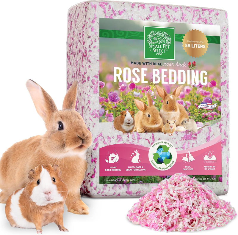 Small Pet Select Rose Paper Bedding, Odor Control, 56 L