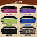 Foldable Travel Litter Box for Cats, Waterproof Portable Cat Travel Litter Box Collapsible, 15.75 * 11.82 * 3.94 Inches, Traveling & Camping Cat Supplies - Purple