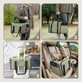 Petsfit Expandable Cat Carrier Dog Carrier,Airline Approved Soft-Sided Portable Pet Travel Washable Carrier for Kittens,Puppies,Removable Soft Plush mat and Pockets,Locking Safety Zippers