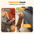 TOKACUTE 200" x 16.5" Anti Cat Scratch Furniture Protector, Single-Sided Sticky Couch Protector from Cats Claws, Couch Corner Guard Under Pet Claws, Thicken Viny Flexible Scratch Deterrent Tape