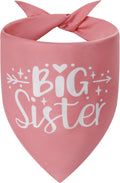 Agroon Big Sister Dog Bandana Pink Large 1PCS, Adjustable Triangle Scarf, Pregnancy Announecment, New Baby for Family.