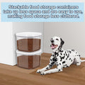 LEAWALK 5-8Lbs/5.28Qt/5L Airtight Dog Cat Food Storage Container and Pet Storage Bin BPA-Free. PET Clear Stackable Dog Treat Containers for Pet Food/Rice/Dry/Cereals/Flour/Sugar/Bread, etc (Medium