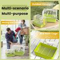 BAGHPBM Small Bird cage,Travel Cage for Birds and Small Animals, Parakeet cage,Bird Carrier Travel cage,Bird Travel cage, jaulas para pájaros,Green,(Green,L)