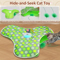 Sofolor Interactive Cat Toy, Automatic Cat Toys for Indoor Cats, Hide and Seek Cat Toy with Motion Activated, Moving Feather, Chirping, USB Rechargeable