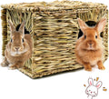 BWOGUE Extra Large Grass House for Rabbits, Crafted Natural Grass Hideaway