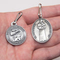 Pet Tags Engraved 2 Packs St Francis of Assisi Cats dogs Medal Pendant Collar Charm Protect My Pet