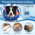 Inflatable Dog Cat Cone Collar with Transparent Shield for After Surgery-M+