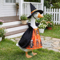 Halloween Porch Goose Outfit 23 In- Pumpkin Witch Costume for Goose Statue