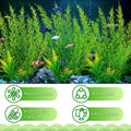 QUOZUO Fish Tank Accessories Large Plants, Green Fish Tank Decorations, Aquarium Decor Plastic Plants 3pcs