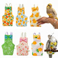 Magnoloran 6Pcs Bird Diapers Bird Harness Flight Suits Diapers Reusable Parrot Nappy with Waterproof Inner Layer Washable Cute Urine Wet Suit Costume for Cockatiel Conure Budgie Macaw Parakeet, L