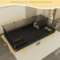 Xymoso DIY Guinea Pig Cages with Waterproof Canvas Bottom,16 Panels Small Animal Cage Pet Playpen with Door for Bunny Tu