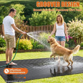 Aethycovi Dog Crate Mat, 47"x32" Striped Design Extra Thick Pet Mats for Under Dog Crate Cages, Absorbent Urine, Puppy Pee Pad Reusable Washable Floor Protector Waterproof Non-Slip (Dark Gray - M)