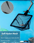 Pawfly Aquarium Fish Net with Extendable 9-24 Inch Long Handle for Betta Fish Tank Small Koi Pond and Pool