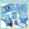 PUPTECK Soft Mesh Cat Vest Harness and Leash Set Puppy Padded Pet Harnesses Escape Proof for Cats Small Dogs Rabbits Bunny