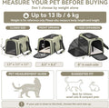 Petsfit Expandable Cat Carrier Dog Carrier,Airline Approved Soft-Sided Portable Pet Travel Washable Carrier for Kittens,Puppies,Removable Soft Plush mat and Pockets,Locking Safety Zippers