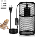 VIHOSE 1 Pcs Reptile Heat Lamp Guard Anti Scald, 4 Inch, Black, Black
