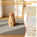 Kozvva Cat Litter Mat, Honeycomb Double Layer Waterproof & Urine Resistant Non-Slip Litter Trapping, Easy Clean Washable Scatter Control for Litter Box (Gray, 24x15 Inch)