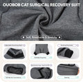 Cat Recovery Suit with Hind Legs, Soft Spay Recovery Suit for Female Cats, Kitten Onesie for Cats After Surgery, Anti-Li