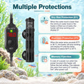 100W Aquarium Heater for 10-20 Gal Tanks with External LED Temp Controller