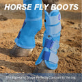 Harrison Howard Horse Fly Boots Perfect Contoured Fit Leg Guards Dense Mesh Boots with Ventilated Comfort Reliable Prote