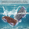 2-Pack Turtle Basking Platform, Basking Rock for Turtle Tank with Suction Cups, Bark & Stone Design Resin Tortoise Climb