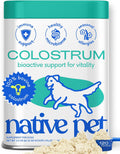 Native Pet Colostrum for Dogs - Bovine Colostrum Powder - Dog Allergy Relief, Itchy Skin Relief, Immune Support & Gut Health - 100% Single-Ingredient Supplement with Bioactive Nutrients - 120 Scoops