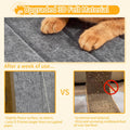 Nxwjoy Cat Scratch Pad Felt Cat Scratcher for Indoor Cats Scratching Board Scratchers for Large Cat Scratch Furniture Protector with Ball Kitten Toys L Shape 26.8 Inch Grey
