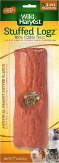 Wild Harvest Stuffed Logz Peanut Butter Small Animal Treat