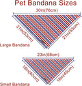 UP URARA PUP 4th of July Dog Bandana, Patriotic Bandana for Small Medium Dog, Cute Patriotic Puppy Bandana, Cotton American Flag Pet Triangle Bid Scarf Kerchief for Girl Boy Dogs or Cats