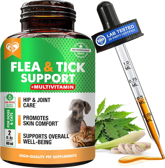 Oral Flea & Tick Prevention for Dogs and Cats - Natural Flea Control and Medicine & Treatment for Small and Large Dogs -