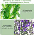 PINVNBY 2 Pack Reptile Plants Terrarium Hanging Fake Vines with Suction Cup Artificial Leaves for Bearded Dragons Lizard