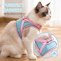 Cat Harness and Leash, Escape-Proof Cat Harness Set, Adjustable Step-in Pet Harness for Walking, Soft Breathable Reflect