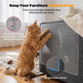 TOKACUTE 200" x 16.5" Anti Cat Scratch Furniture Protector, Single-Sided Sticky Couch Protector from Cats Claws, Couch Corner Guard Under Pet Claws, Thicken Viny Flexible Scratch Deterrent Tape