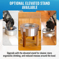 Slopper Stopper Tritan Plastic Dripless Water Bowl with Lid – Holds 1.25Qt, Reduces Spills & Trails Up to 85%+, Water Bo