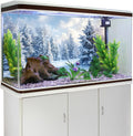 Fish Tank Background 36x18 Inch Winter Snow Scene Aquarium Decor Backdrop